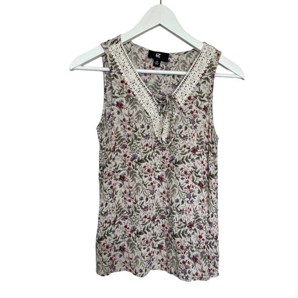 IZ Byer Floral Tank Top - Picture 1 of 8